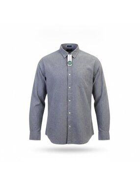 Even Tide Mens Gray Cotton Long Sleeve Button-Up Shirt Size L